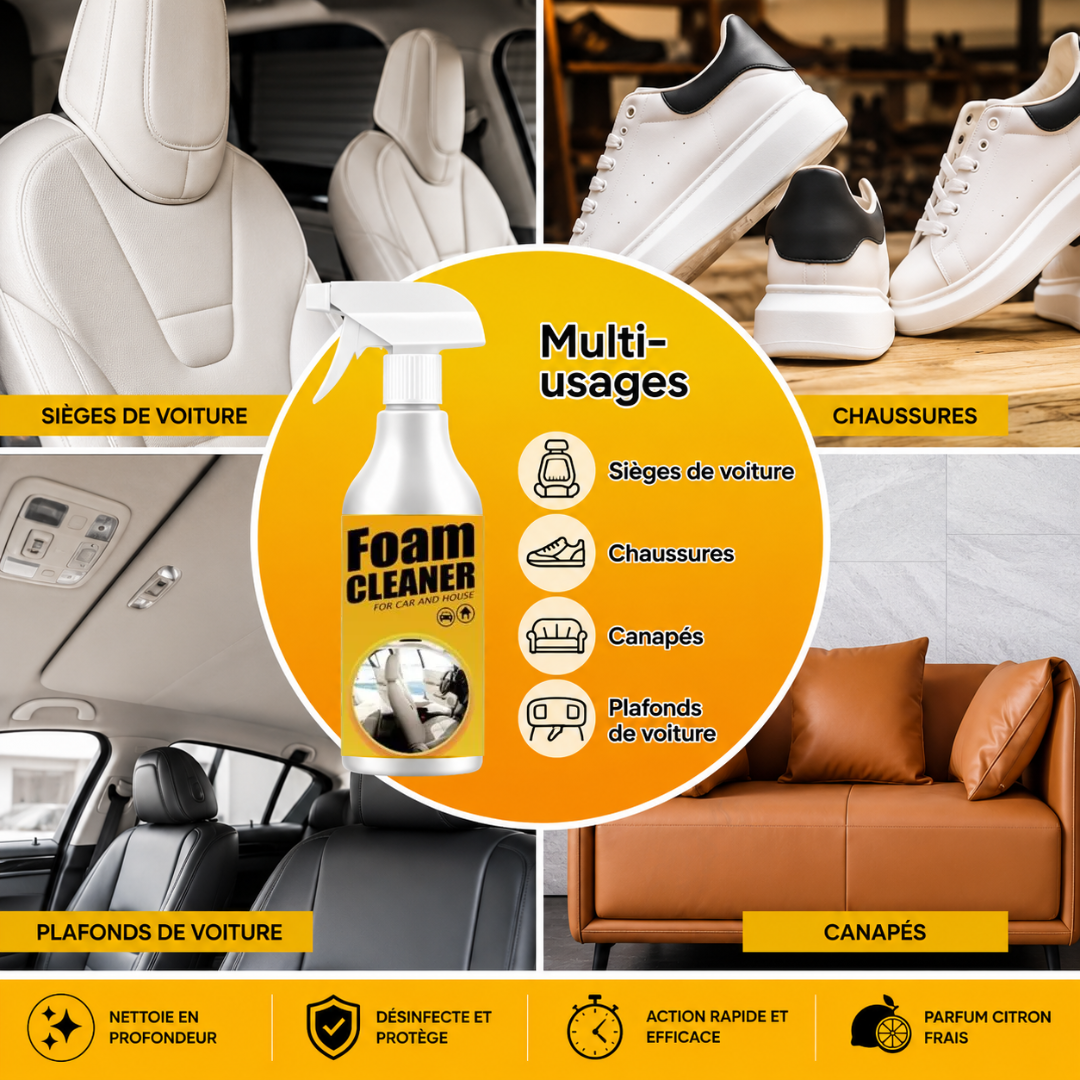 Mousse Nettoyante pour Voiture, maison , Multi-usages CI