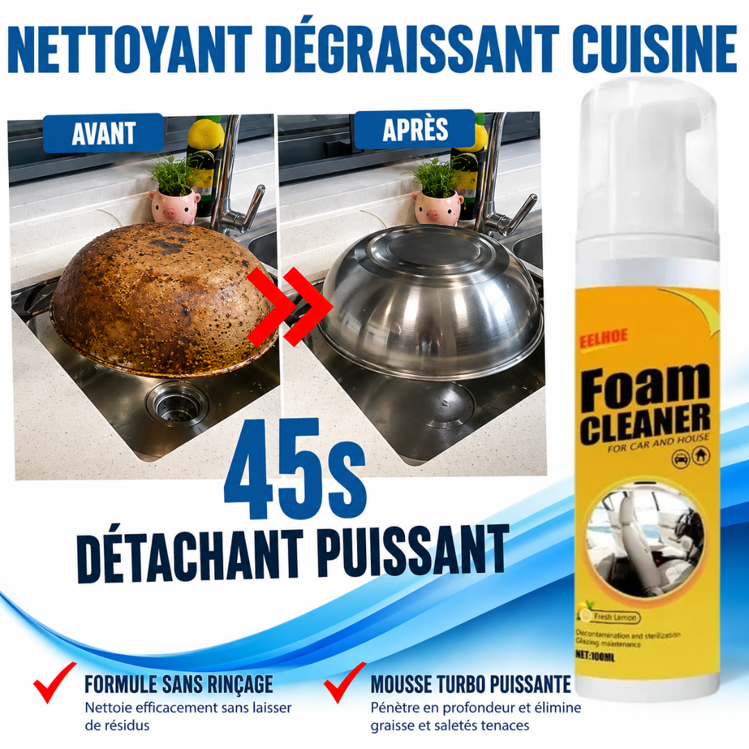 Mousse Nettoyante pour Voiture, maison , Multi-usages CI