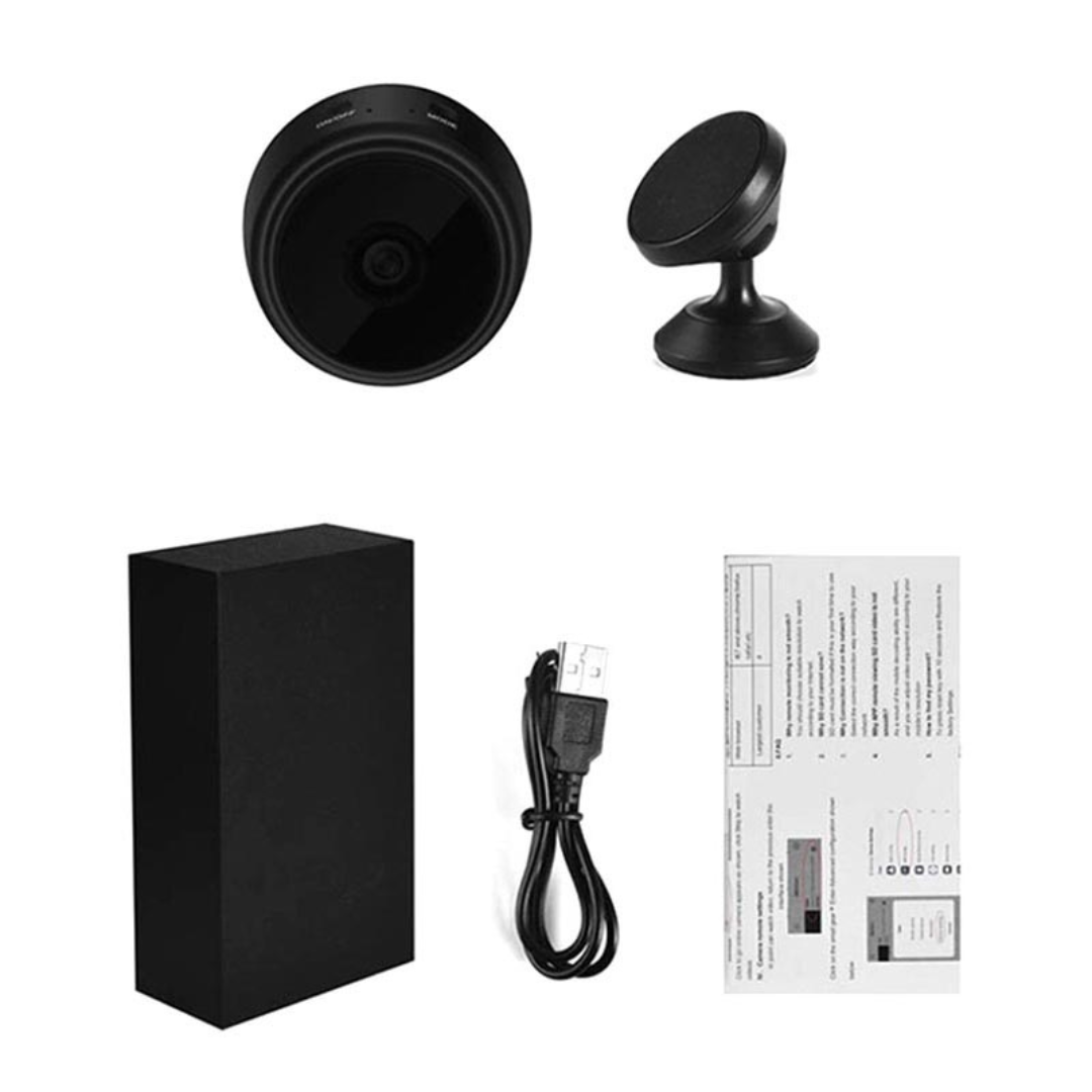 Mini Caméra de Surveillance WIFI FHD, Interieur/extérieur sans Fil