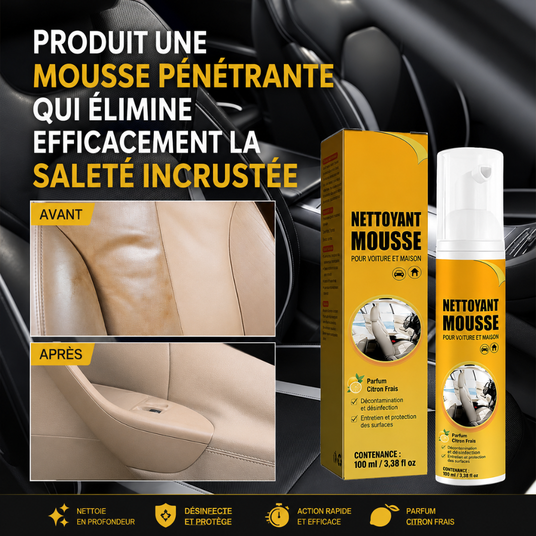 Mousse Nettoyante pour Voiture, maison , Multi-usages CI