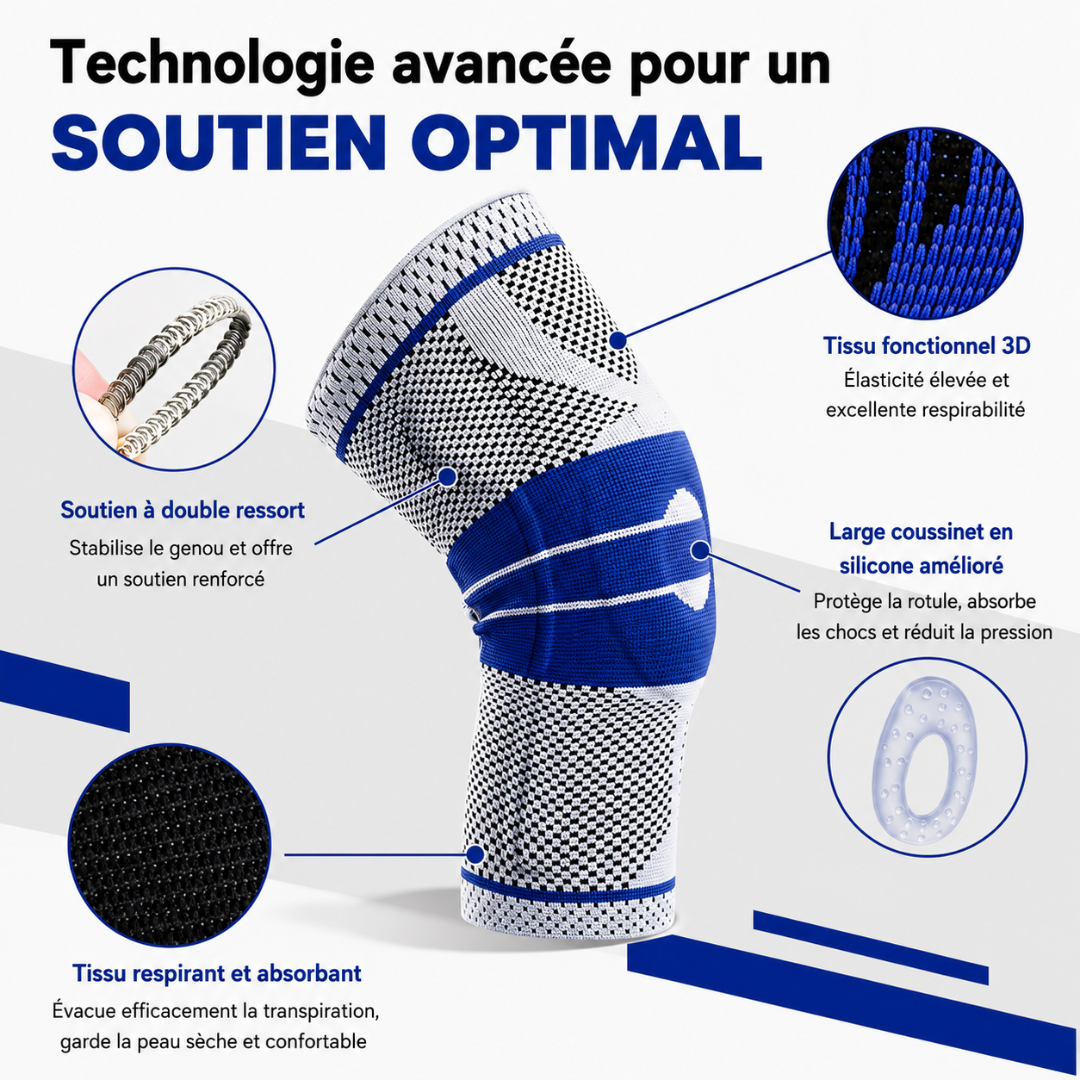 Genouillère bande knee support, pour soulager les douleurs articulaires, l'arthrite, le Fitness.