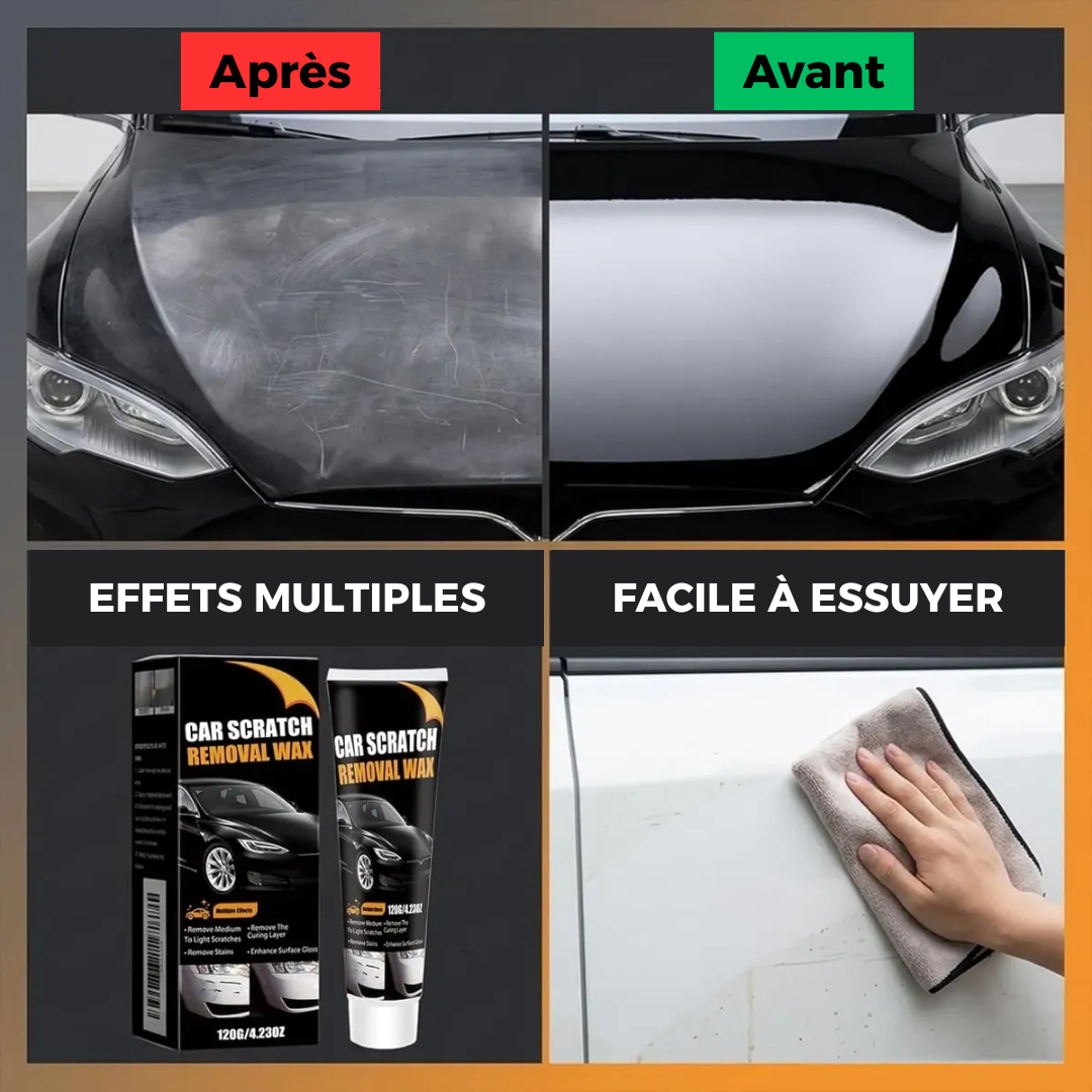 Cire anti-rayures pour carrosserie - Crème de polissage pour rayures