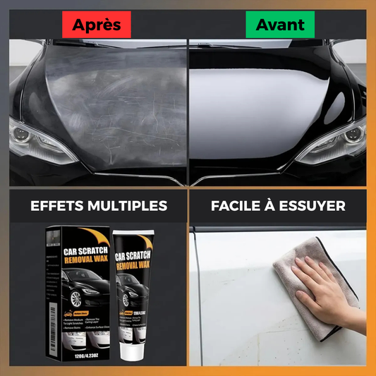 Cire anti-rayures pour carrosserie - Crème de polissage pour rayures