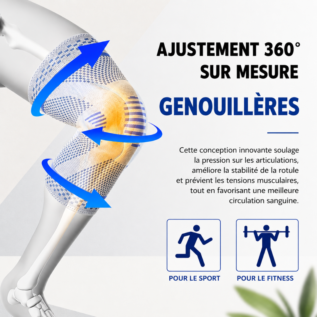 Genouillère bande knee support, pour soulager les douleurs articulaires, l'arthrite, le Fitness.