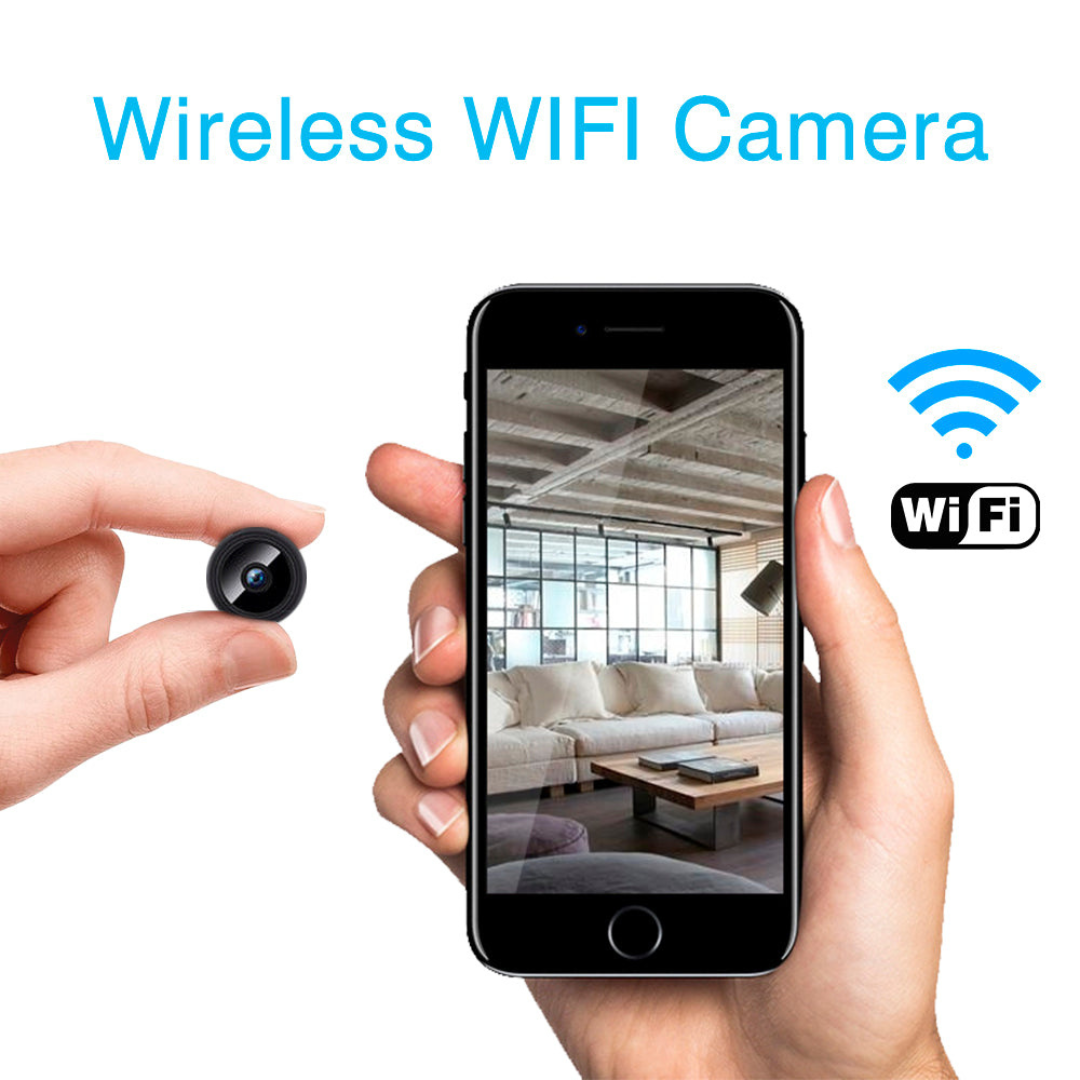 Mini Caméra de Surveillance WIFI FHD, Interieur/extérieur sans Fil